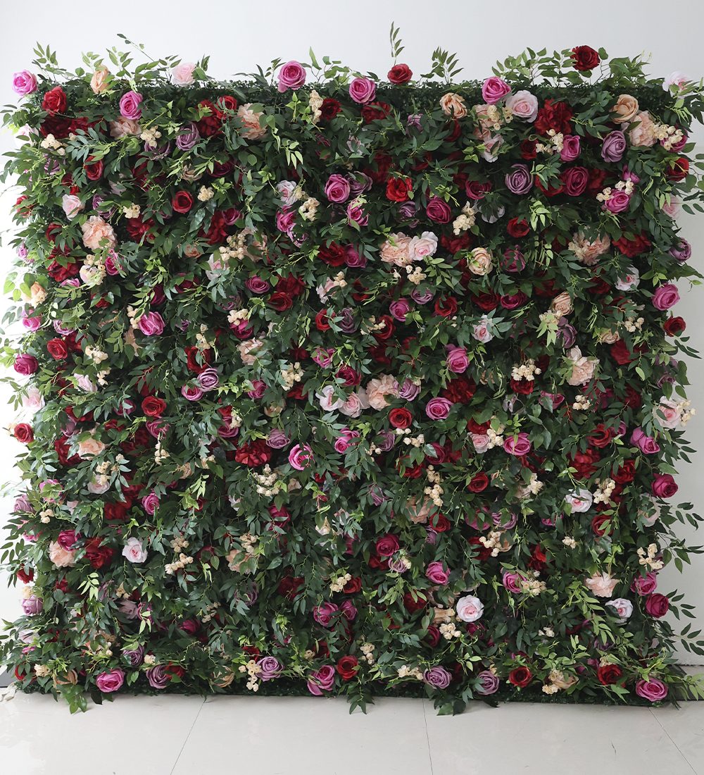 mulit rose flower wall rentals 2
